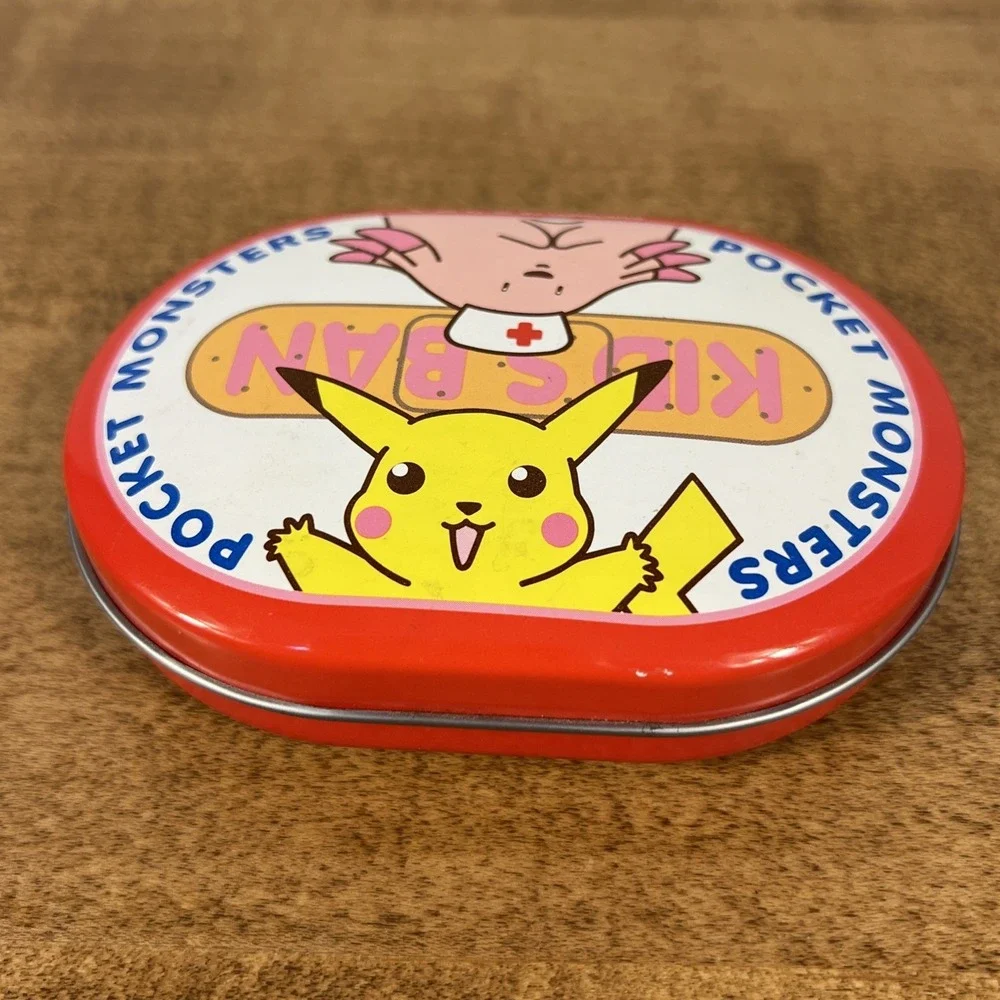 Pokemon Pocket Monsters Rare Tomy 1997 Kids Ban Bandaid Bandage Tin Holder